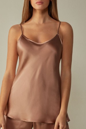 Intimissimi Top in Silk Satin Natural | XDKGW77971